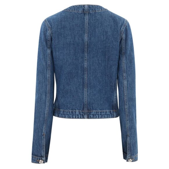 NWT DEREK LAM 10 CROSBY Mimi Indoor Jacket Bedford Dark Women's Size L - Picture 2 of 3